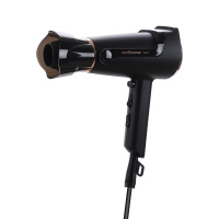 欧点吹风机 电吹风6608黑色大功率360°旋转风负离子功能 内置支架