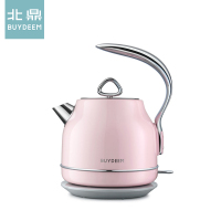 北鼎(Buydeem)电水壶K203 电热水壶自动断电304不锈钢烧水壶进口温控器 防干烧1.2L迷你电水壶 蜜桃粉