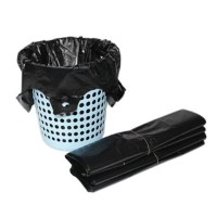 丰甲加厚中号手提式背心塑料垃圾袋50只黑色