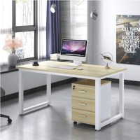 环杰钢木电脑桌台式简易书桌办公桌120*60*75cm含柜