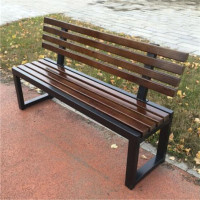 环杰户外长条凳HJ-629休息木板凳公园长条椅子1.8米带靠背