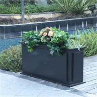 丰甲户外铁艺花箱金属花槽长100*宽30*高60cm