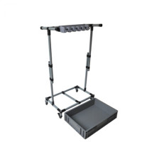 环杰多功能移动式清洁工具放置架商用可移动清洁工具存放架10挂12钩