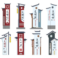 环杰精神堡垒标识牌HJ-974户外导视牌乡村村标公园指示牌导向牌