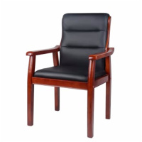 环杰实木会议办公椅HJ-1018皮质人体工学椅
