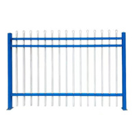 丰甲锌钢围栏小区围墙护栏FJ-1090铁护栏栅普通款1.5米高二横梁*3米长/套