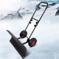 环杰双杆手推式除雪铲HJ-1145轮式推雪车双杆超大号1米*43cm