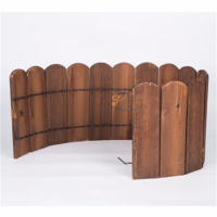 环杰木栅栏围栏HJ-1162实木花园绿植隔断小篱笆长118cm*高50cm碳化色