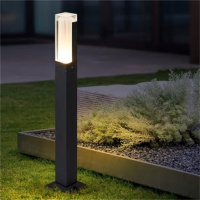 环杰草坪灯led户外防水庭院灯HJ-1251室外简约路灯砂黑色-40CM高