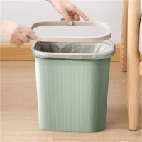 环杰窄缝压圈垃圾桶HJ-1320塑料垃圾篓11L