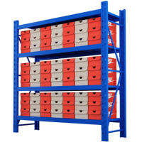 环杰货架仓储置物架HJ-1394中型货物架子蓝色-四层长150*宽40*高200cm