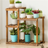 环杰简易多层实木落地式花架子HJ-1412置物架