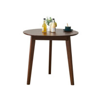 环杰办公桌0.8米圆形洽谈桌胡桃色小圆桌HJ-1466