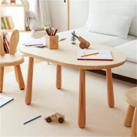 环杰儿童游戏桌HJ-1521实木简约椭圆形桌