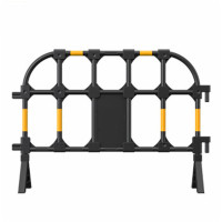 环杰胶马护栏HJ-1580移动式围挡黑黄160cm