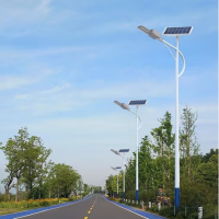 丰甲太阳能路灯带杆FJ-1671新农村户外灯公路照明灯全套7米50w