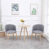 环杰休闲桌椅浅灰色麻布HJ-1714一桌两椅