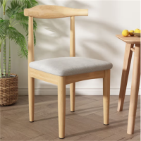 环杰实木椅HJ-1818布艺原木色