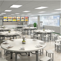 环杰学生员工食堂餐桌椅HJ-1832圆桌1.5米