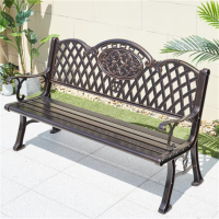 环杰户外铸铝休闲长椅HJ-1927公园椅古铜色1.5米