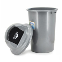 环杰圆形弹盖垃圾桶HJ-2028按压式弹盖果皮箱[大号]