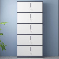 环杰文件柜办公柜HJ-2072灰白分体五节柜