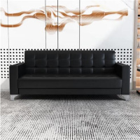 环杰沙发HJ-2105办公室接待皮质沙发三人位