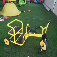环杰 幼儿园三轮车脚踏车 双座炫风车黄
