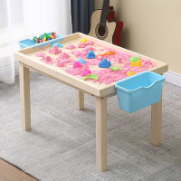 益智儿童积木桌实木1-2-3-6周岁拼装多功能玩具兼容legao大小颗粒 120*56*55桌子