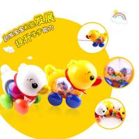 儿童拖拉小鸭子学步车宝宝123岁手拉绳拉线益智力早教玩具 拖拉狗