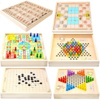 跳棋小学生飞行棋五子棋斗兽棋儿童多功能棋类益智玩具游戏军象棋 单面五子棋