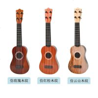 儿童音乐小吉他可弹奏中号尤克里里仿乐器琴男女宝宝玩具3-12岁 42cm卡通粉色尤克里里送 拨片备弦简易