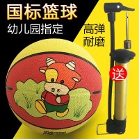 儿童蓝球玩具球小皮球孩拍拍球幼儿园专用篮球无毒3-5-7号篮球操 3号橘色篮球买1送3 图案随机