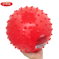 按摩球婴幼儿童感统训练抓刺刺球新生儿抚触球类玩具刺猬球 6.3寸红色按摩球约15CM