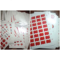 直销 国庆五星红旗纹身贴 国旗彩虹贴脸纹身贴纸运动会贴脸贴 F款 24贴