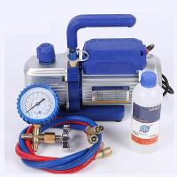 阿斯卡利(ASCARI)小型气泵实验室抽滤迷你真空泵1升变频空调维修抽真空泵制冷工具抽气 1升泵+2根管+可视镜表阀+4