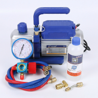 阿斯卡利(ASCARI)小型气泵实验室抽滤迷你真空泵1升变频空调箱冰维修抽真空泵制冷工具抽气 1升泵+2根管+可视镜表阀