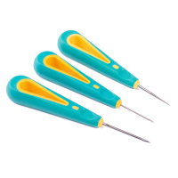 阿斯卡利(ASCARI)锥子带孔带钩锥子工具打孔补鞋钩针套装修鞋底的橡胶手柄锥子 尖孔钩各一把(共三把)(送上鞋线)