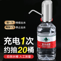 阿斯卡利(ASCARI)电动抽水器纯净水桶家用自动上水矿泉水桶压水器桶装水吸水器水泵 银色-基础款