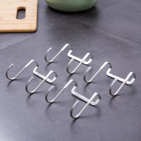 阿斯卡利(ASCARI)浴室不锈钢后挂钩 卫生间毛巾挂钩衣服挂钩 4只装