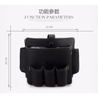 贴壁纸防水工具包阿斯卡利 墙纸施工工具系腰包帆布多用五金工具包 黑色大号防水包配加厚腰带