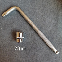 汽车轮胎扳手车载L形套筒阿斯卡利省力拆卸换胎神器工具维修螺丝小汽车用 23mm轮胎扳手