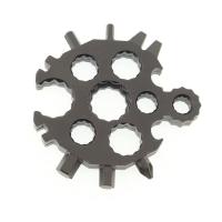 20合1多用途八角工具组合 阿斯卡利户外居家多功能雪花寿龟形扳手 黑色