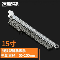 皮带式滤芯器阿斯卡利滤芯扳手链式链条式钳式工具净水机管子钳 60-200mm加强型链条扳手15寸