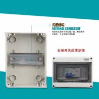 回路箱 阿斯卡利塑料防水箱带透明盖 明装配电箱 防水防尘绝缘 HT-18WAY(365*195*110)