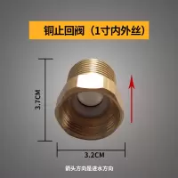 水泵压力罐二合一止回 补气阀 水表纯铜止回阀全铜逆止阀6分1寸 1寸内外丝止回阀(全铜)