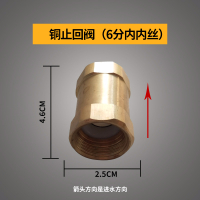 水泵压力罐二合一止回 补气阀 水表纯铜止回阀全铜逆止阀6分1寸 6分内内丝止回阀(全铜)