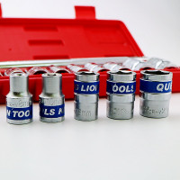 L型轮胎扳手阿斯卡利省力拆卸汽车轮胎扳手小轿车用套筒扳手套装汽修 [蓝色英文磨砂款]10件套扳手