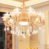 锌合金玉石水晶吊灯客厅阿斯卡利灯欧式现代卧室led大厅大气简欧灯具