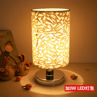 创意卧室床头台灯看书温馨喂奶阿斯卡利节能可调光礼品现代简约时尚小台灯 土豪金+3瓦LED灯泡 调光开关